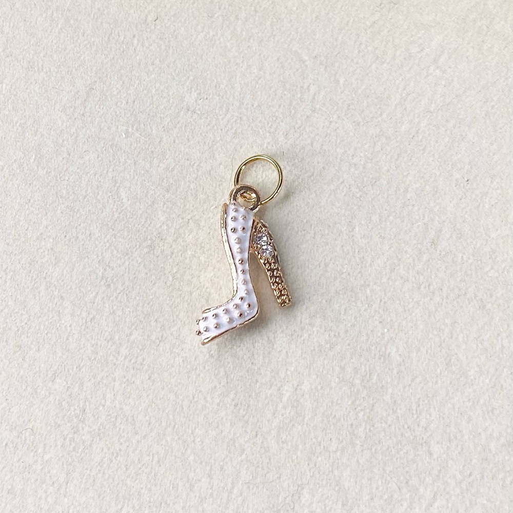 Boutique Glam Heel Charm-white